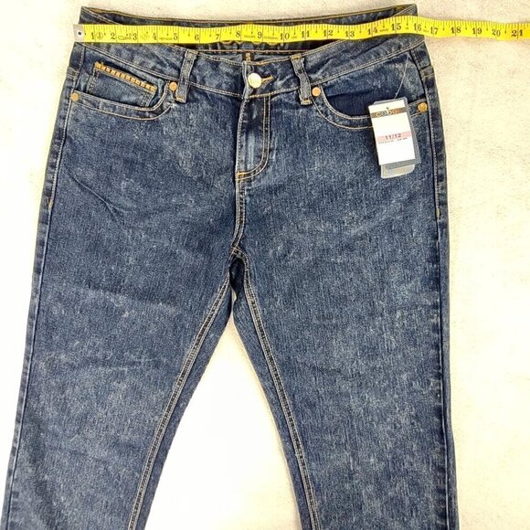 Coogi Cotton Blend Blue Gold Cross Pattern On Pocket Denim Jeans Sz 11-12 (NWT) - Picture 7 of 13